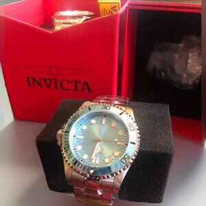 Invicta 50507 Pro Diver Men's Watch With Aqua Blue Face And Bezel 43mm
